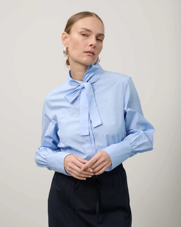 BEATRICE B BLUE POPLIN SHIRT