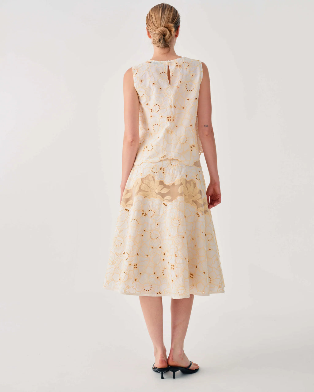 BEATRICE B YELLOW EMBROIDERED TOP - White Bicycle