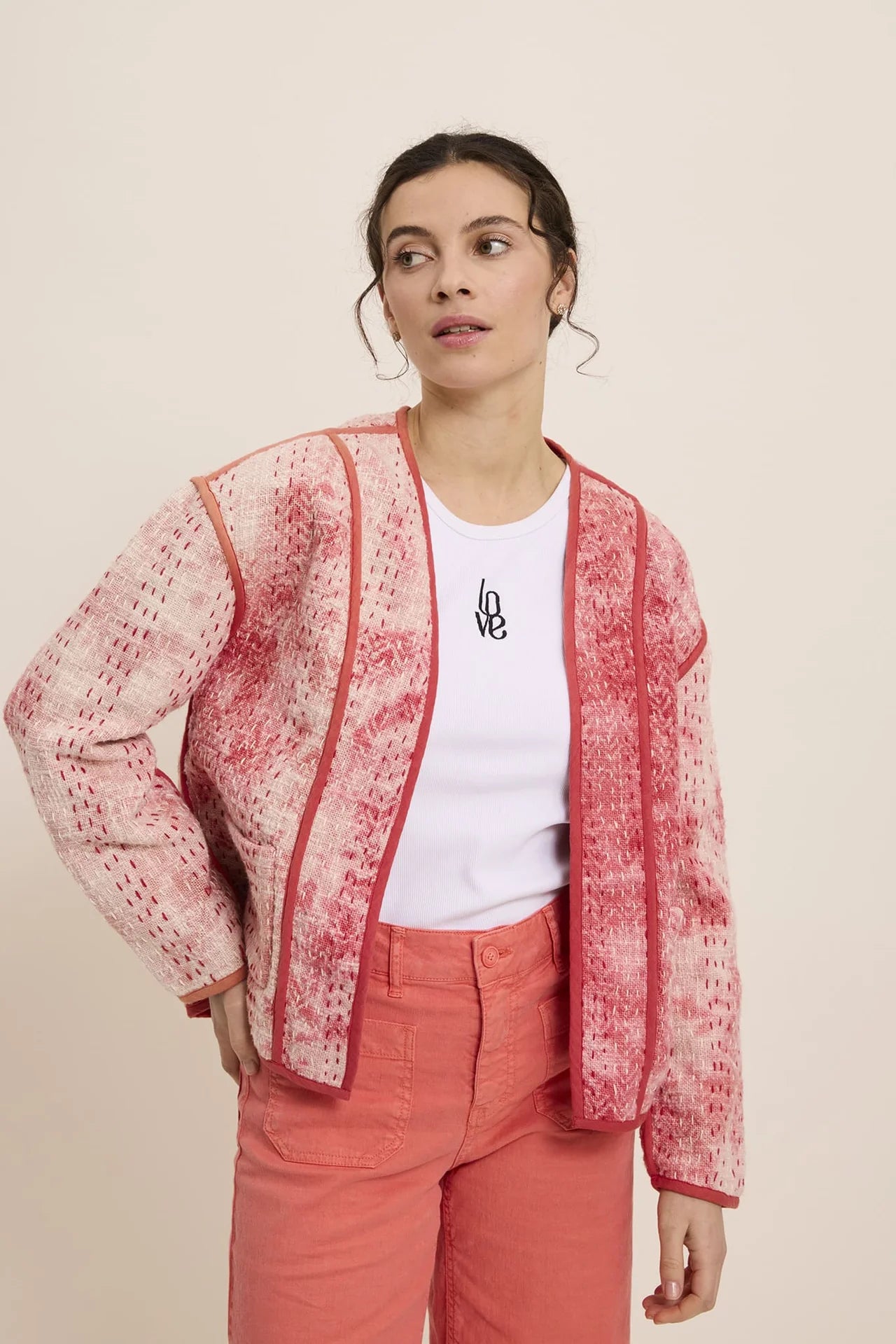 FIVE RED SHORT JACKET - White Bicycle
