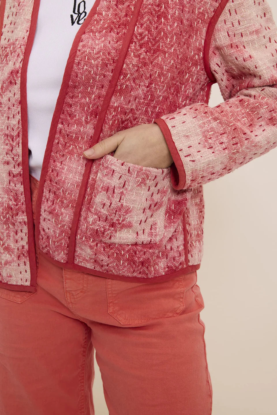 FIVE RED SHORT JACKET - White Bicycle