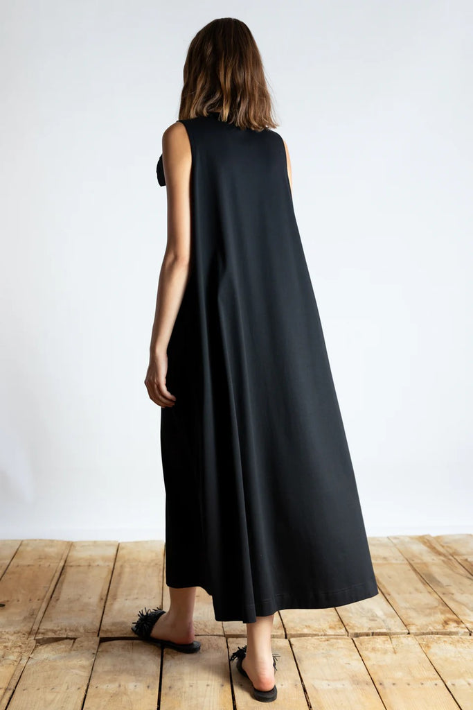 PSOPHIA BLACK CASCADING DRESS