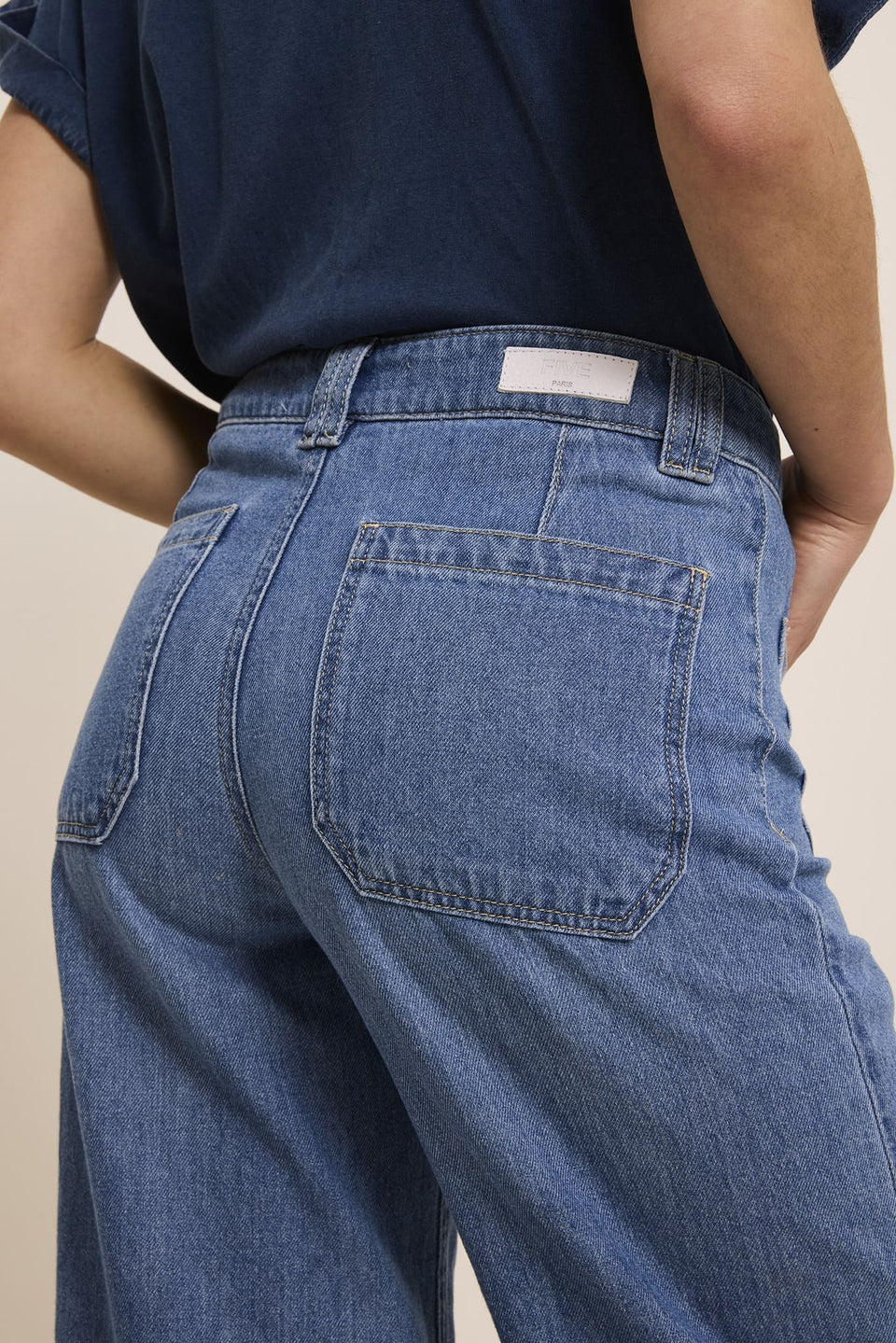 FIVE DENIM CROP LUCIA JEAN - White Bicycle