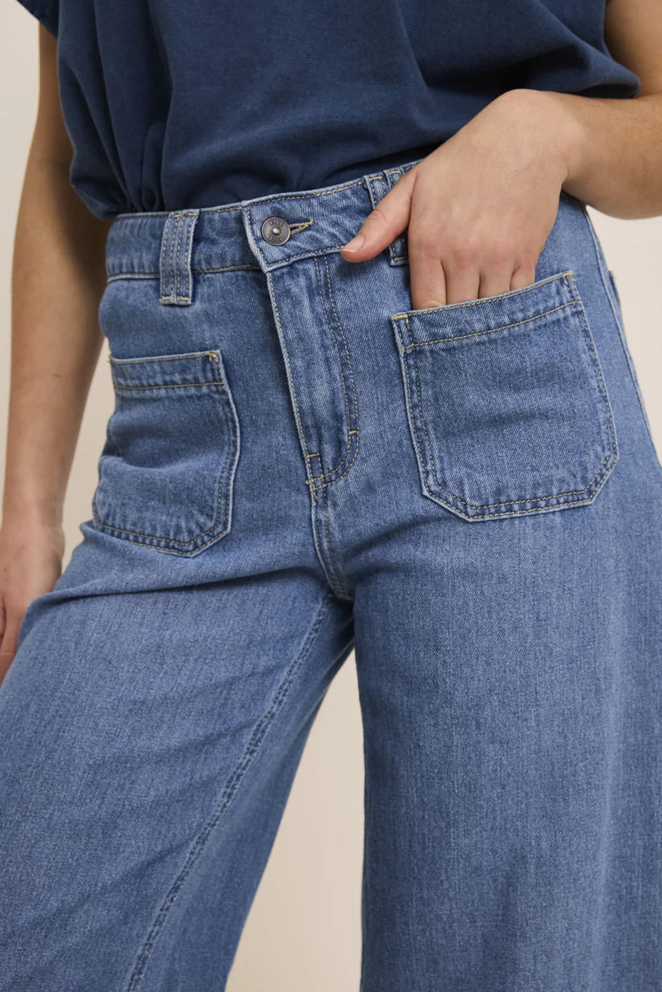 FIVE DENIM CROP LUCIA JEAN - White Bicycle