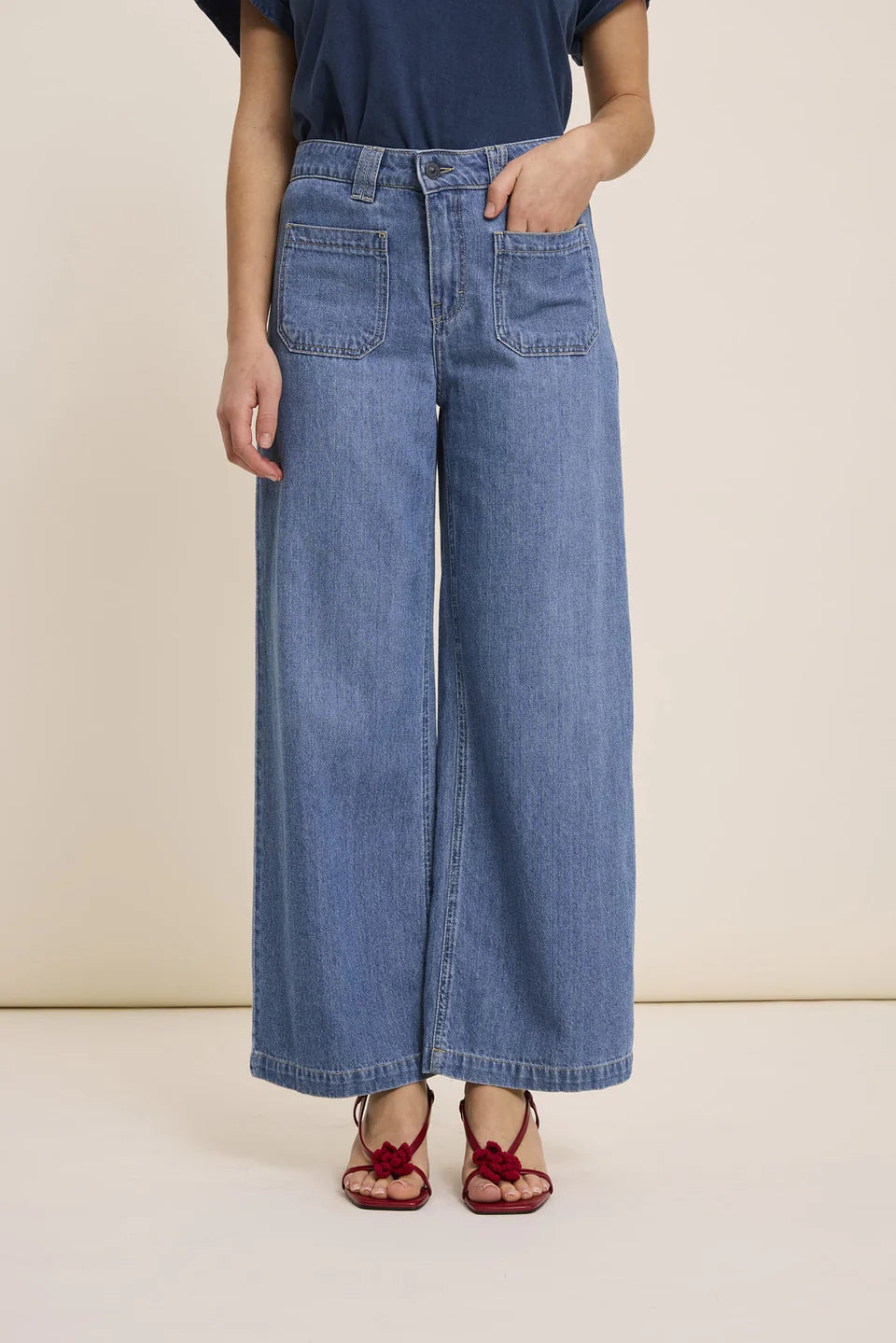 FIVE DENIM CROP LUCIA JEAN - White Bicycle