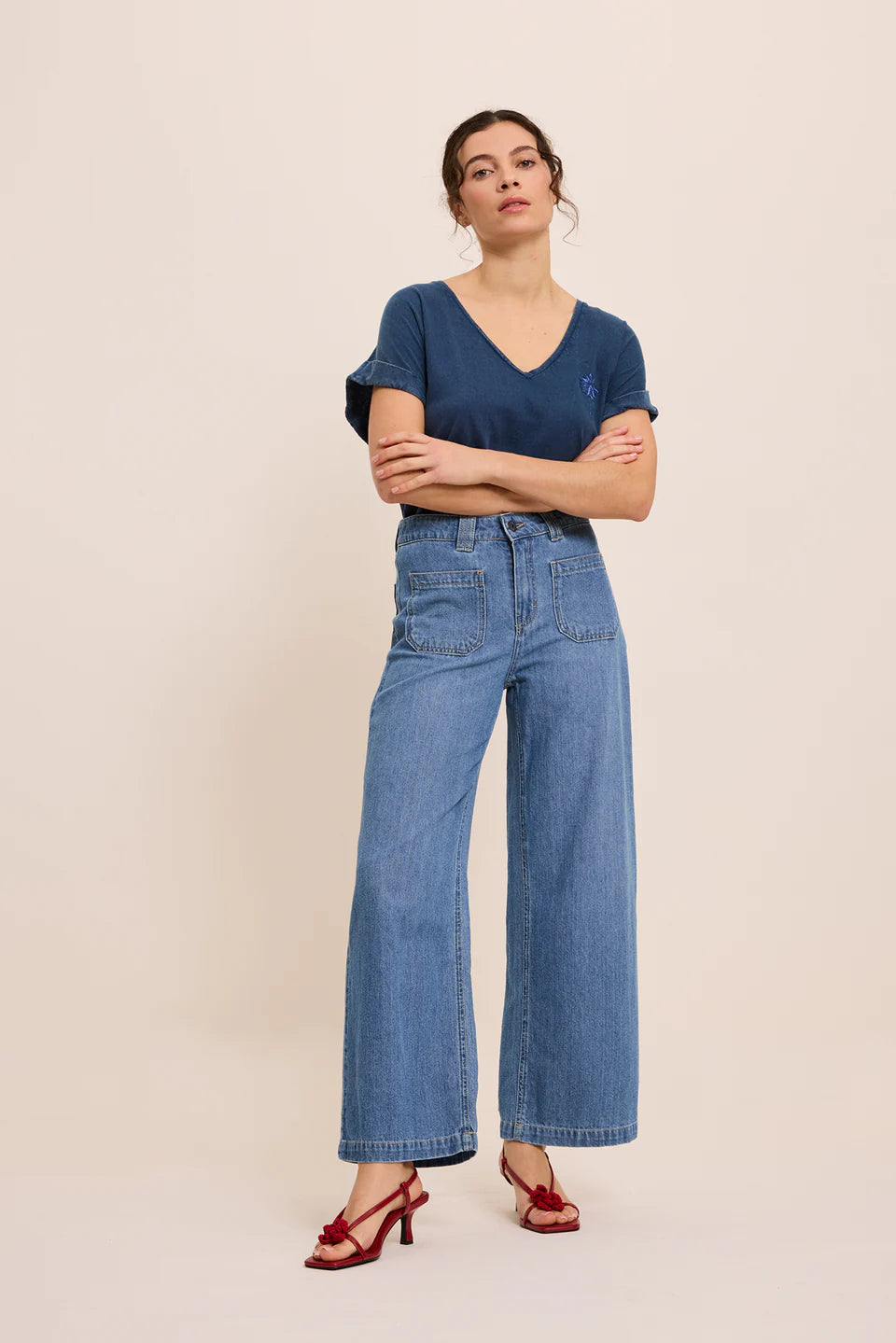 FIVE DENIM CROP LUCIA JEAN - White Bicycle