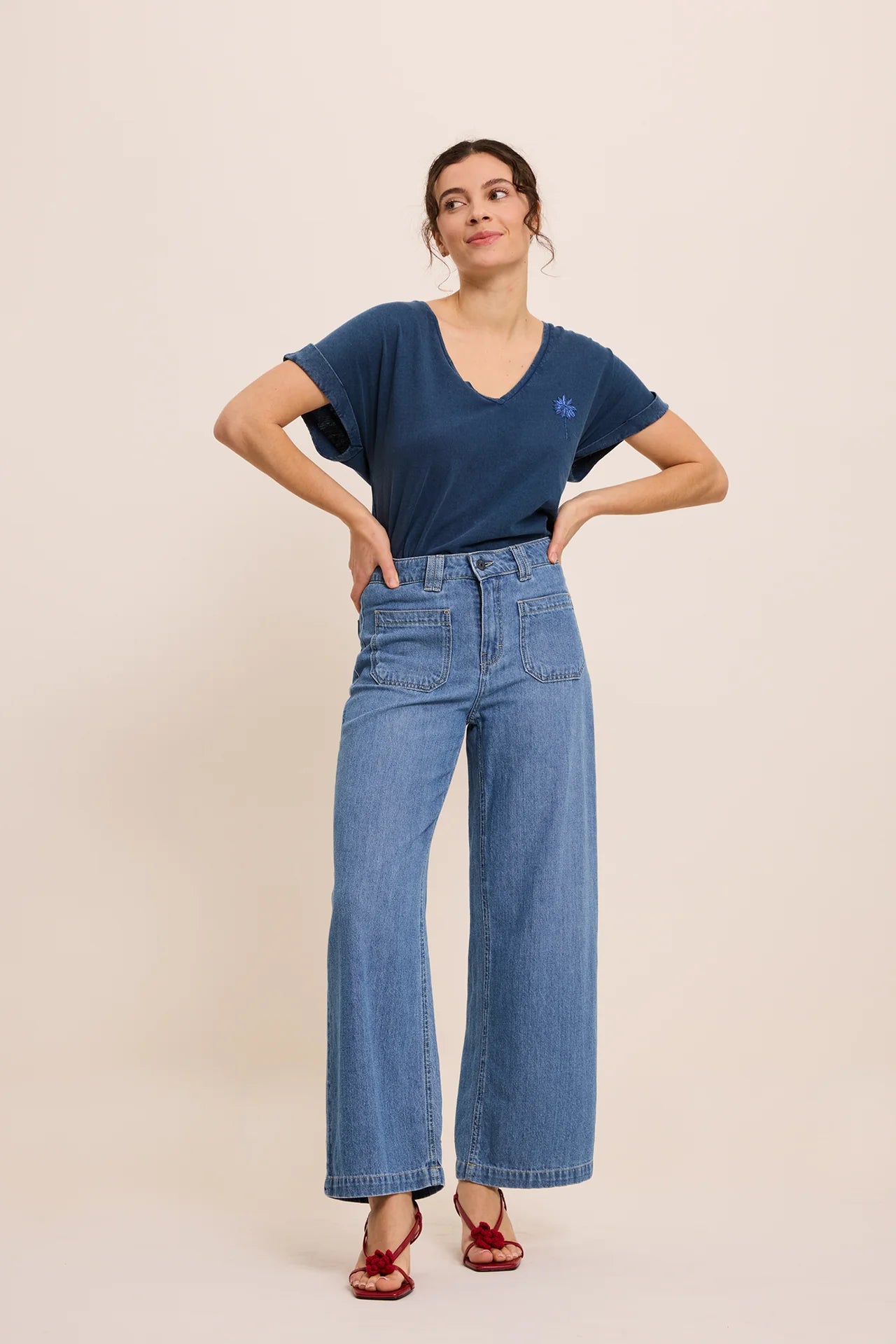 FIVE DENIM CROP LUCIA JEAN - White Bicycle