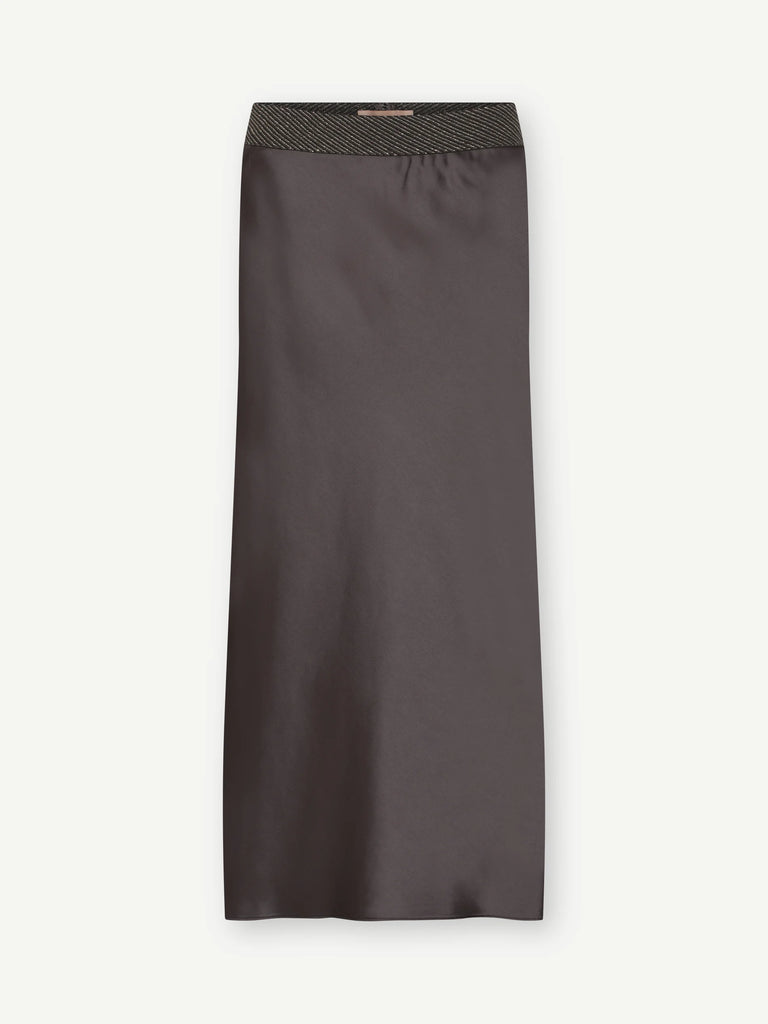 GUSTAV BROWN SATIN SKIRT