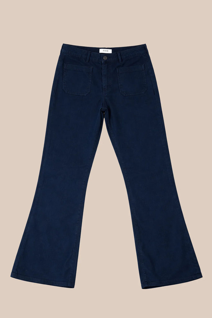 FIVE BOOTCUT LUNA NAVY TROUSERS