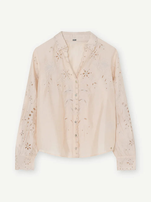 GUSTAV EMBROIDERED SHIRT - White Bicycle
