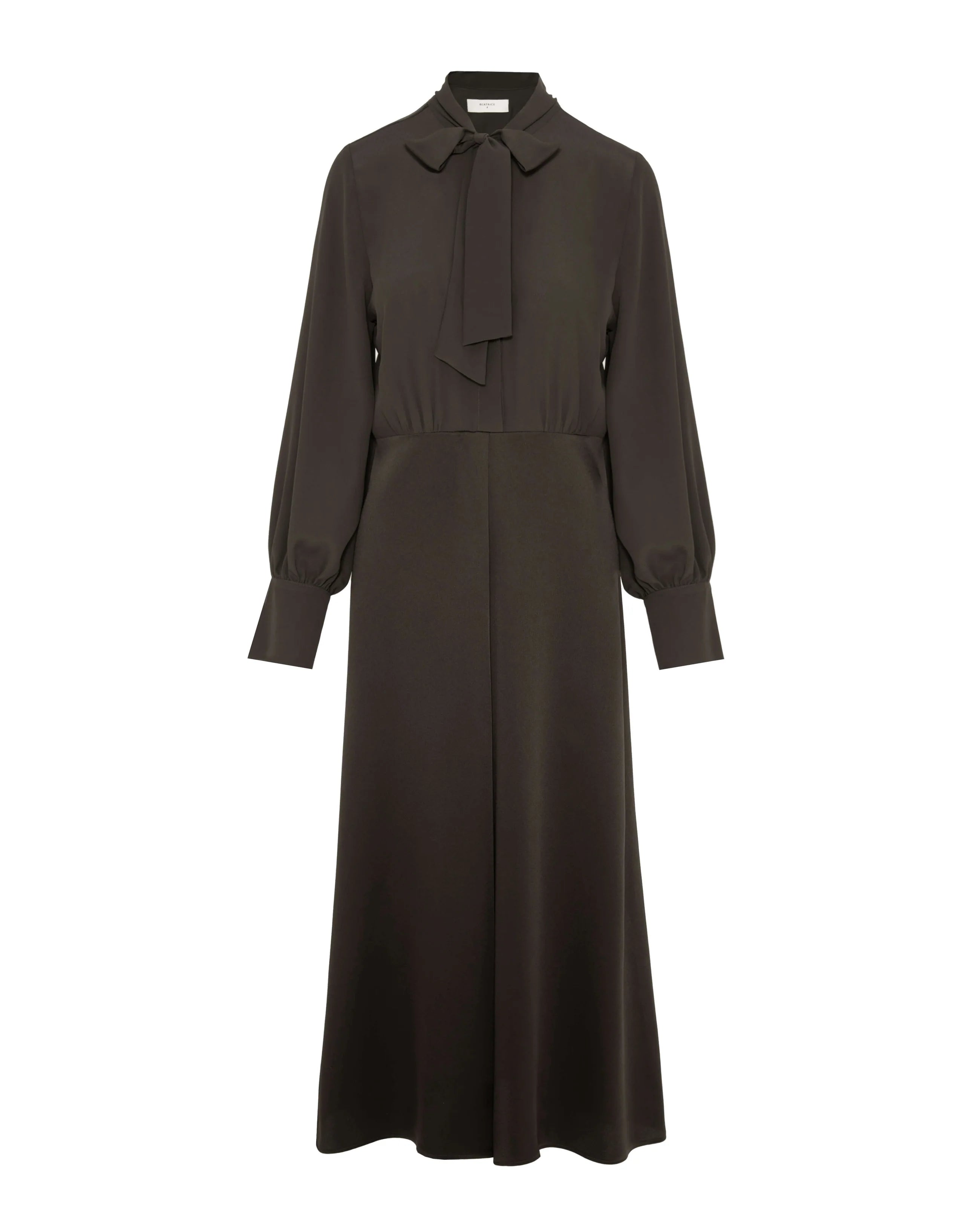 BEATRICE B FLARED DRESS WITH SCARF - White Bicycle