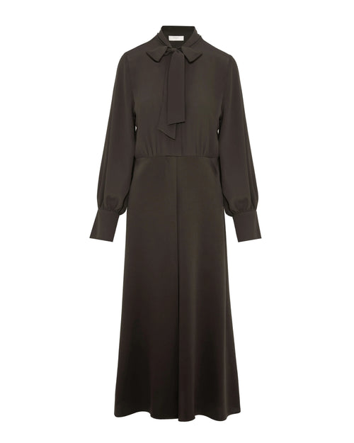 BEATRICE B FLARED DRESS WITH SCARF - White Bicycle