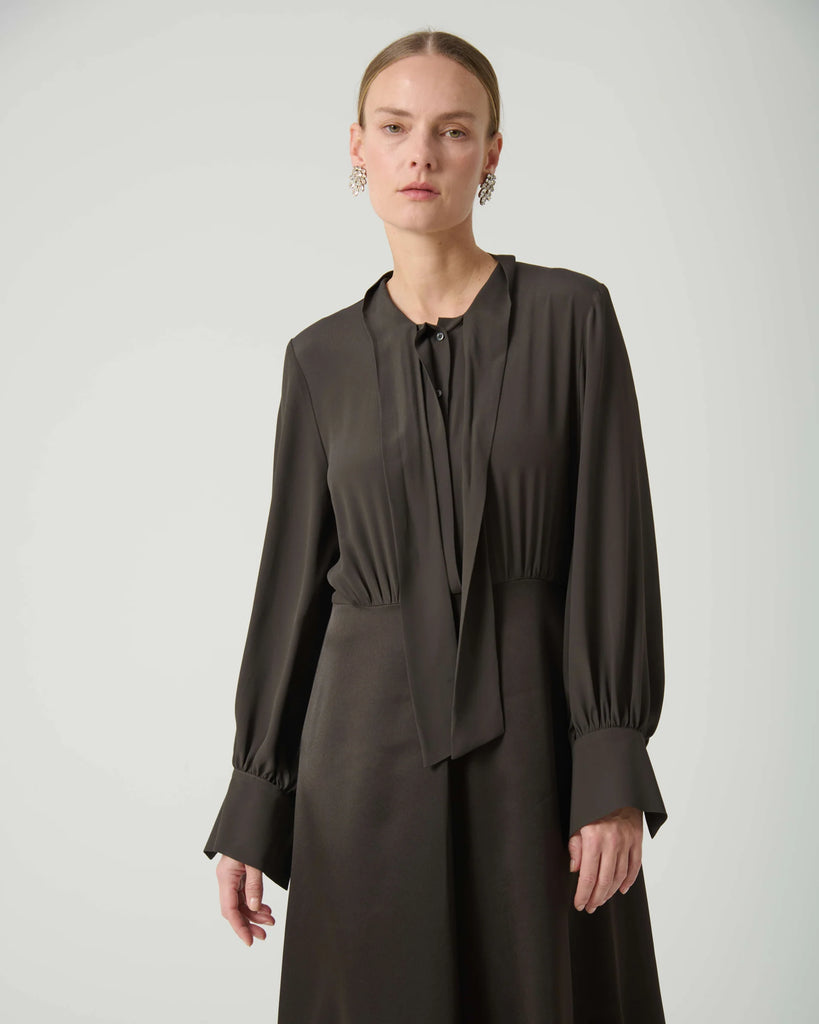 BEATRICE B FLARED DRESS WITH SCARF