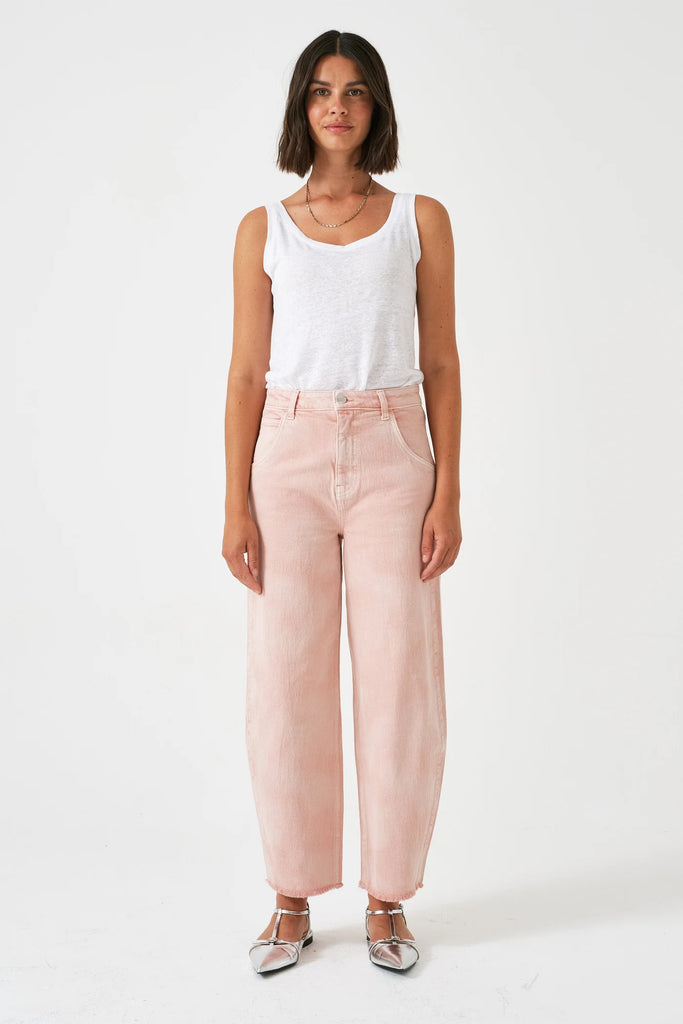 SEVENTY AND MOCHI BO JEAN IN PEONY PINK