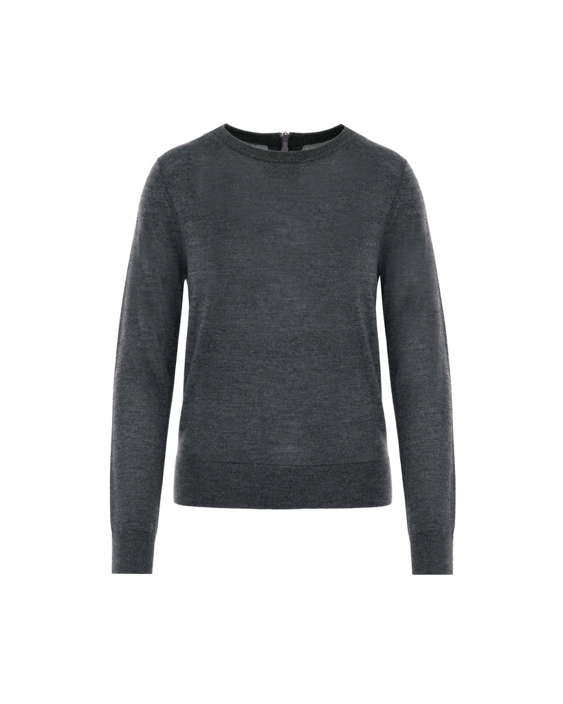 BEATRICE B GREY ZIP BACK KNIT