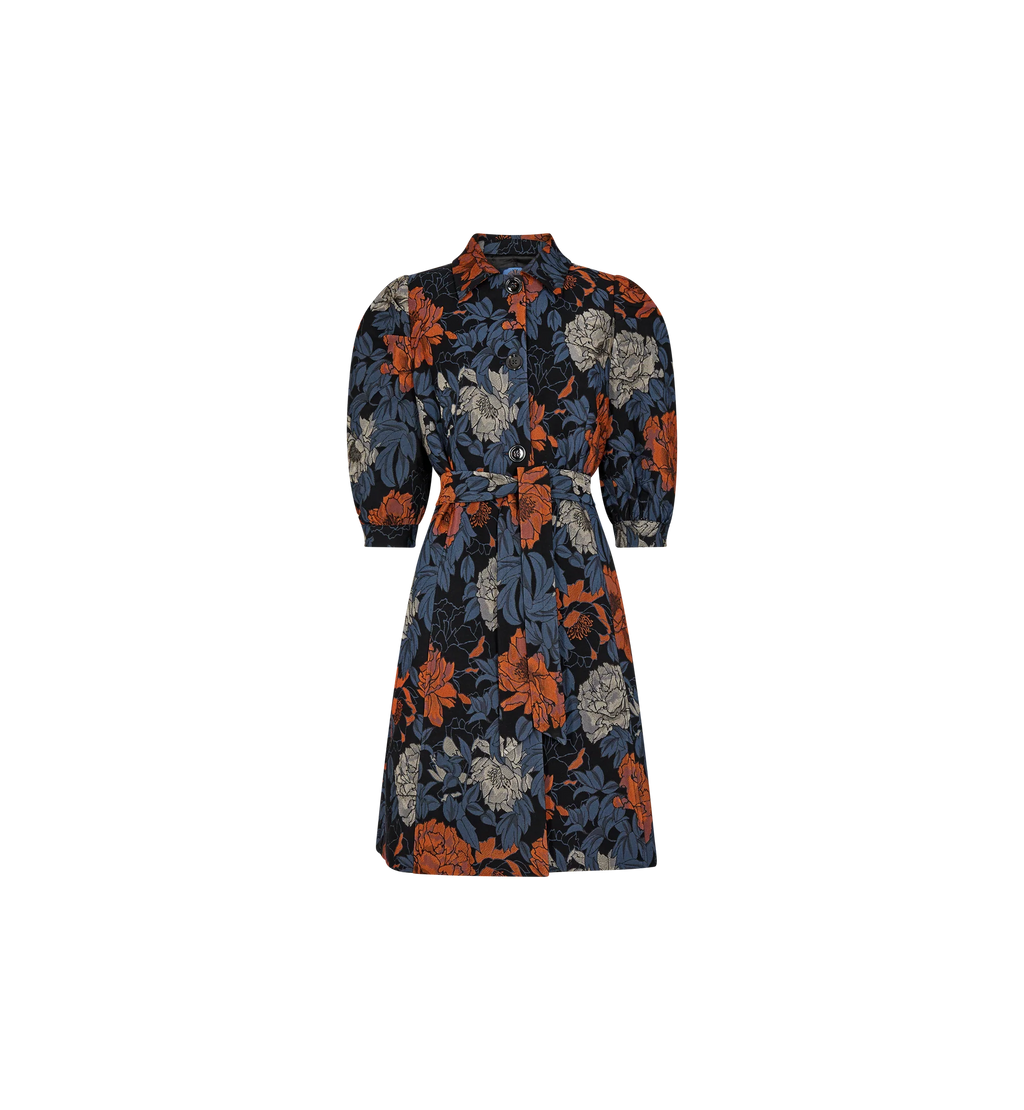 MOS MOSH FLORAL JACQUARD DRESS - White Bicycle