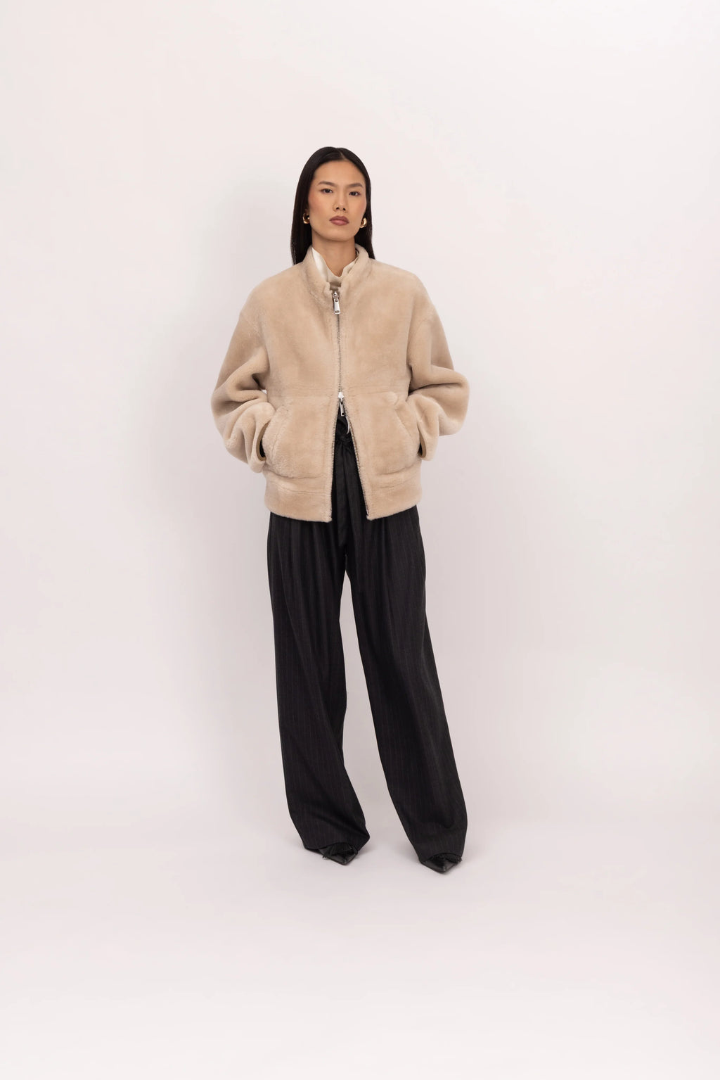 URBANCODE REVERSIBLE FUNNEL NECK BOMBER WITH SCARF