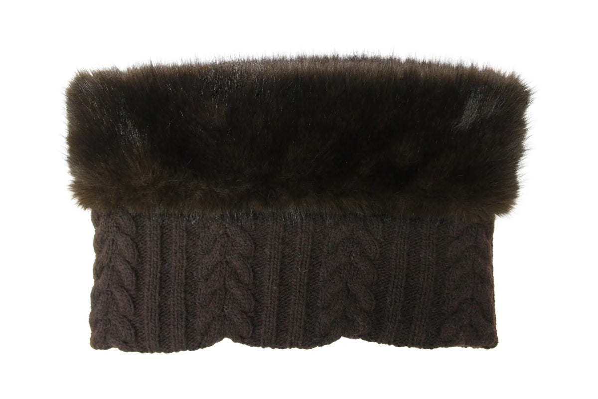 URBANCODE FAUX FUR SNOOD TRUFFLE