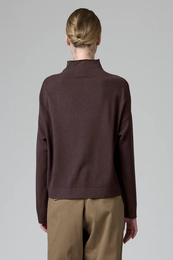 TRANSIT PLUM FINE KNIT SWEATER - White Bicycle