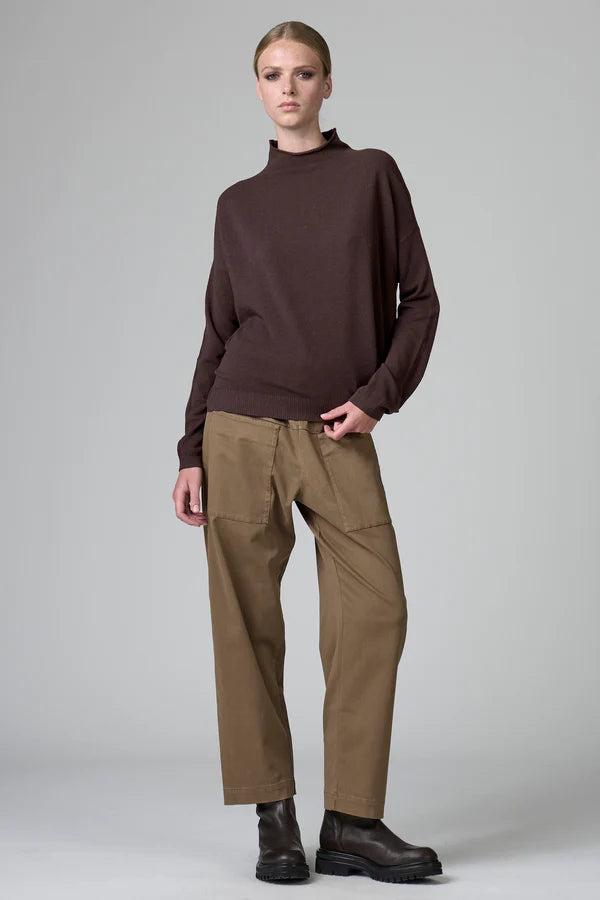 TRANSIT PLUM FINE KNIT SWEATER - White Bicycle