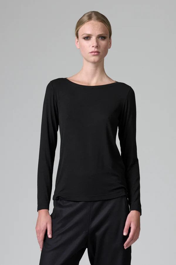 TRANSIT BLACK LONG SLEEVE TEE - White Bicycle