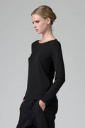 TRANSIT BLACK LONG SLEEVE TEE - White Bicycle