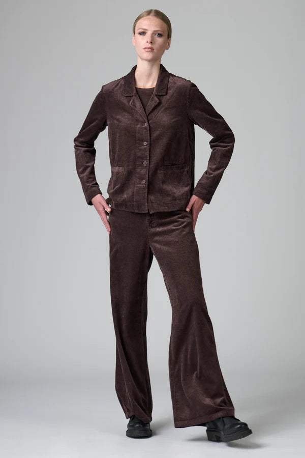 TRANSIT CHOCOLATE STRETCH CORD JACKET