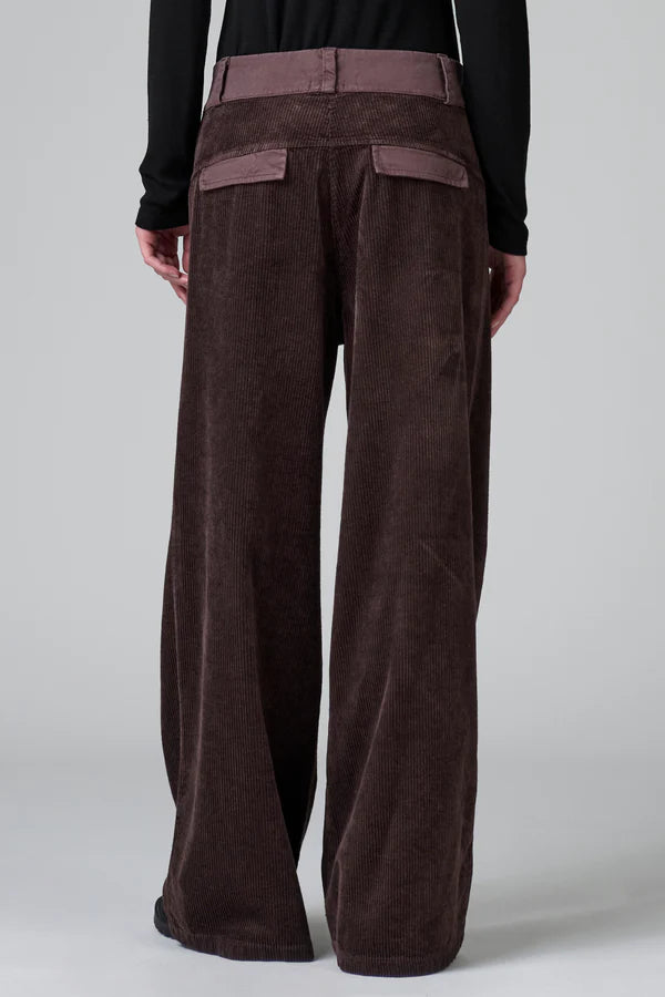 TRANSIT WIDE LEG PLUM TROUSERS