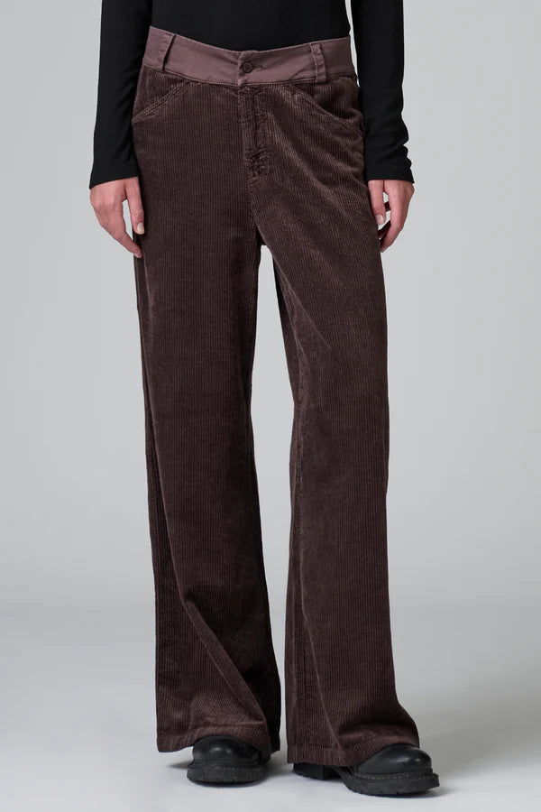 TRANSIT WIDE LEG PLUM TROUSERS