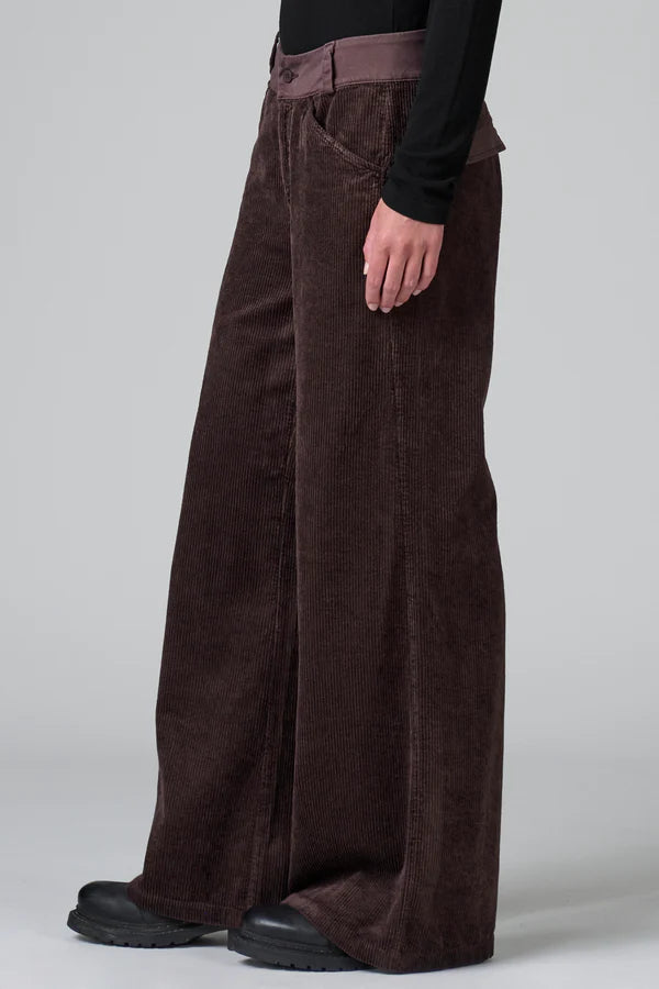 TRANSIT WIDE LEG PLUM TROUSERS