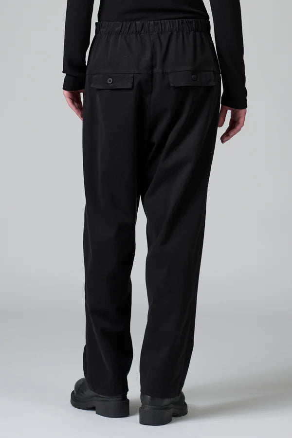TRANSIT BLACK COTTON TROUSER