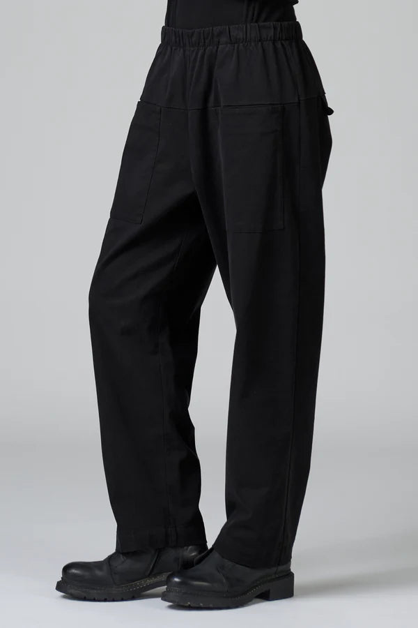 TRANSIT BLACK COTTON TROUSER