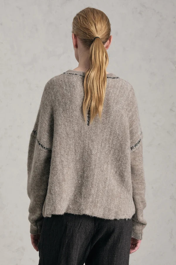 TRANSIT CONTRAST STITCH KNIT