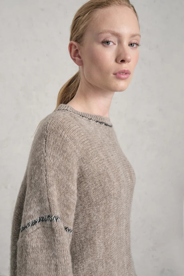 TRANSIT CONTRAST STITCH KNIT