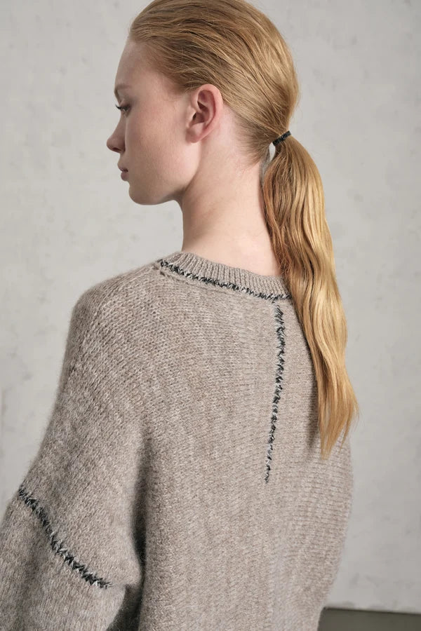 TRANSIT CONTRAST STITCH KNIT