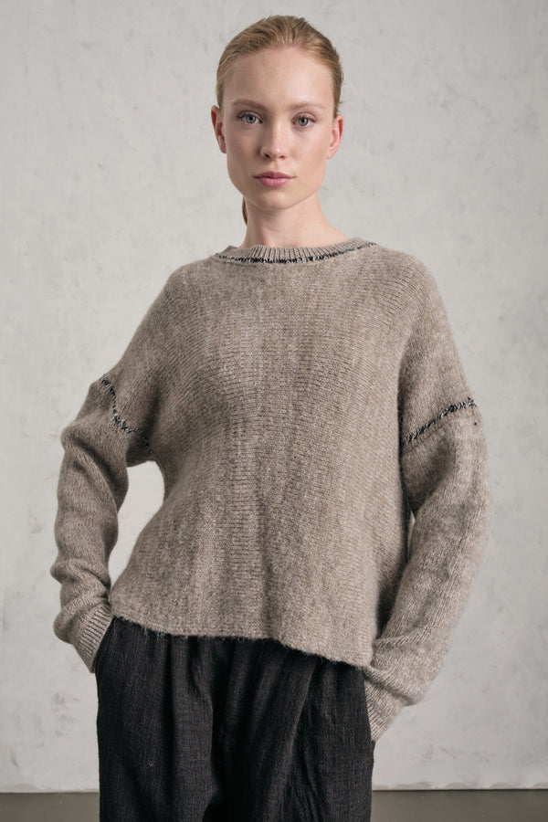 TRANSIT CONTRAST STITCH KNIT