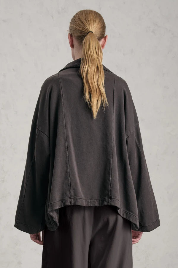 TRANSIT CHOCOLATE WIDE JERSEY JACKET