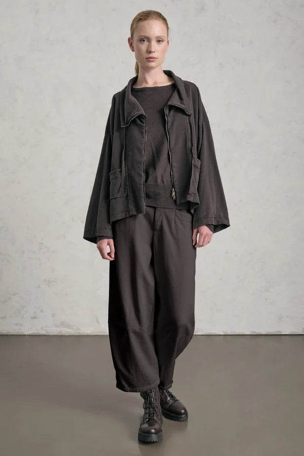 TRANSIT CHOCOLATE WIDE JERSEY JACKET