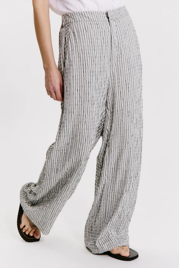 TRANSIT SOFT GREY STRIPE PALAZZO PANTS A101