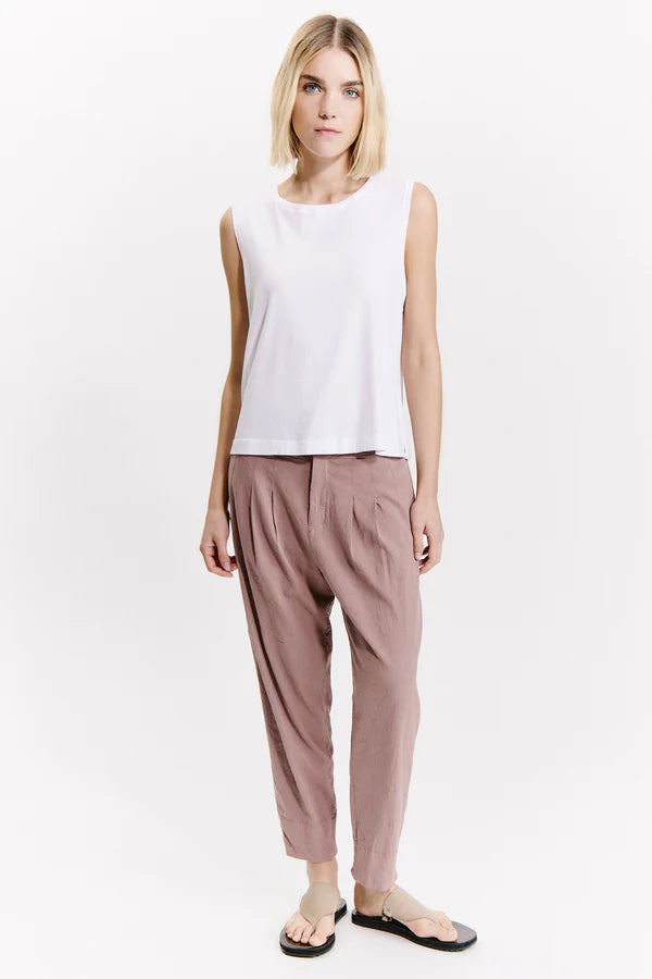 TRANSIT WHITE FLARED TANK TOP