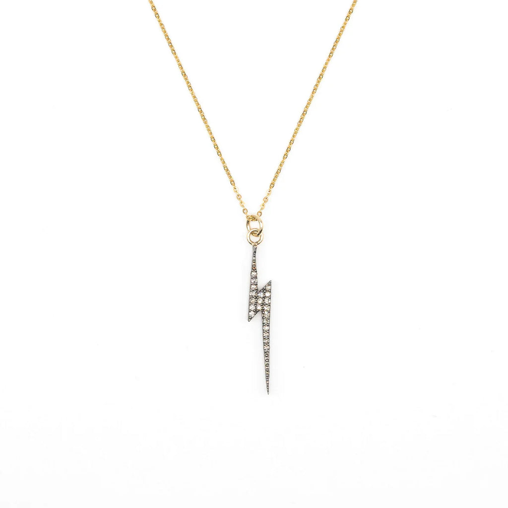 KIRSTIE LE MARQUE GOLD LIGHTNING BOLT NECKLACE