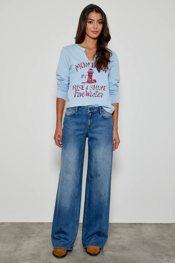 FIVE JEAN WIDE BLUE JOAN JEAN
