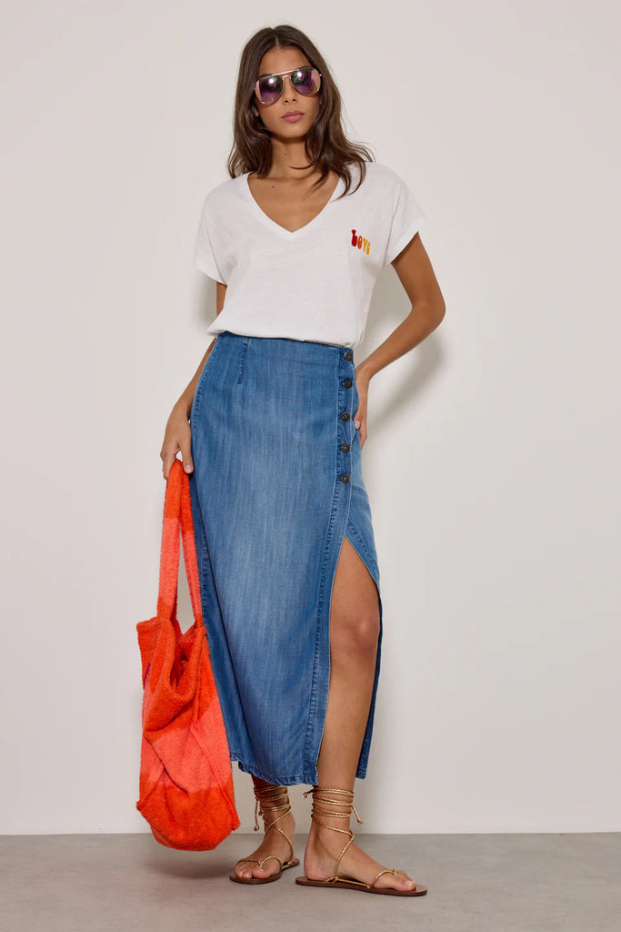 FIVE DENIM LOOK SKIRT
