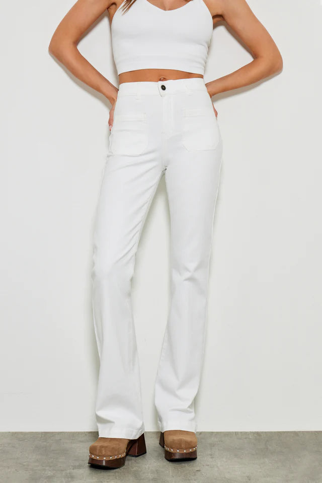 FIVE JEANS WHITE LUNA FLARES