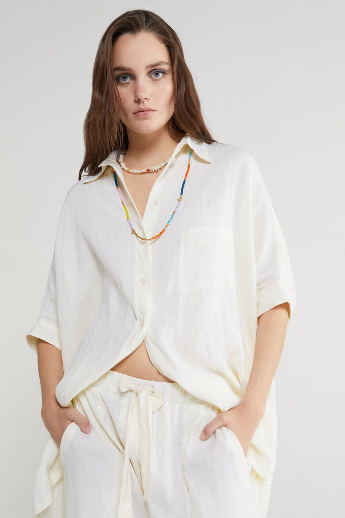 OTTOD'AME OVERSIZED LINEN SHIRT