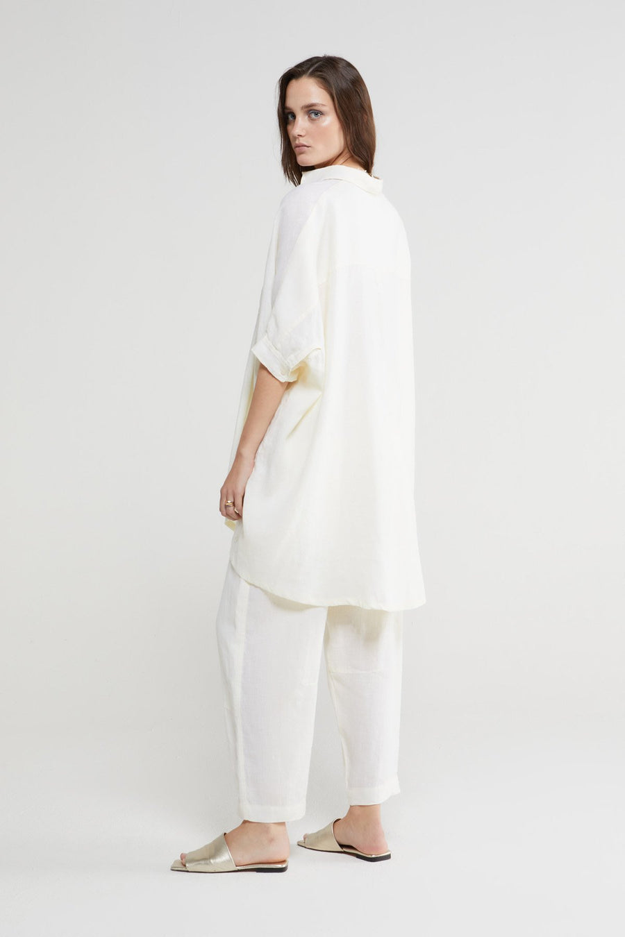 OTTOD'AME OVERSIZED LINEN SHIRT