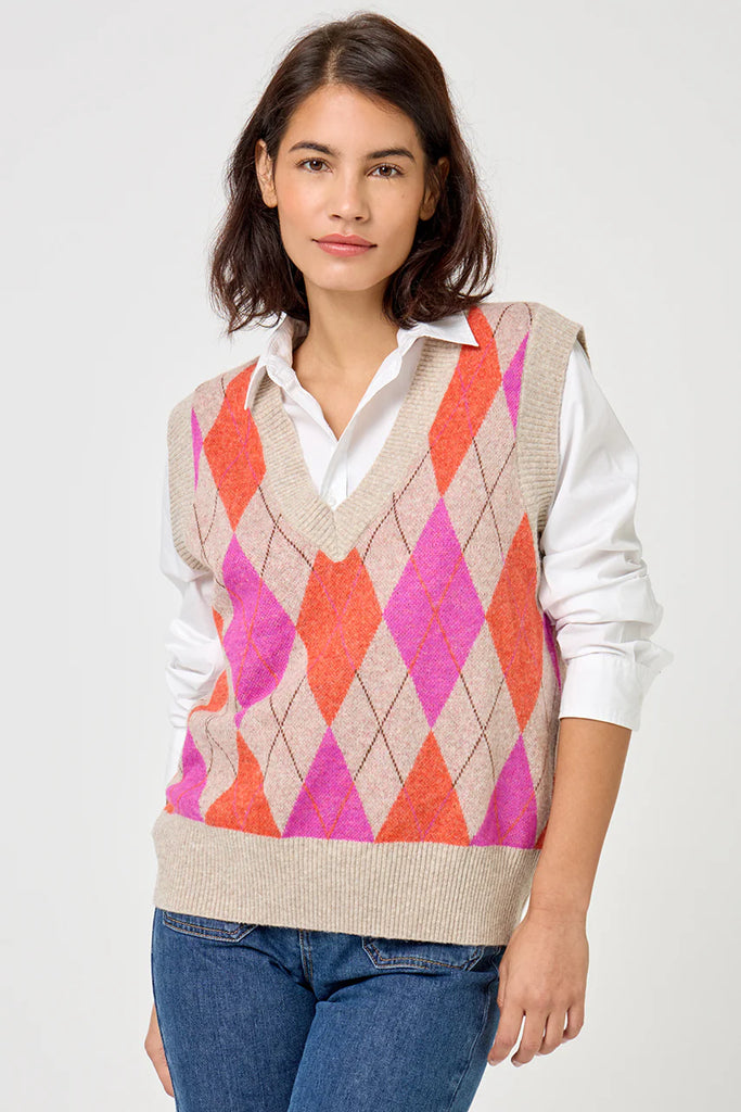 FIVE DIAMOND KNITTED TANK