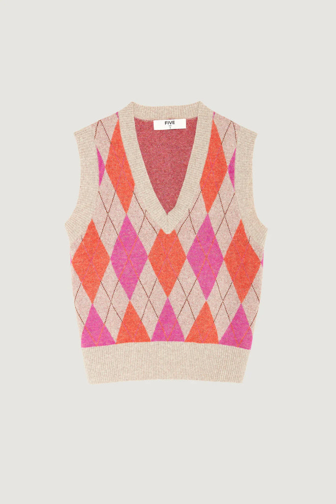 FIVE DIAMOND KNITTED TANK