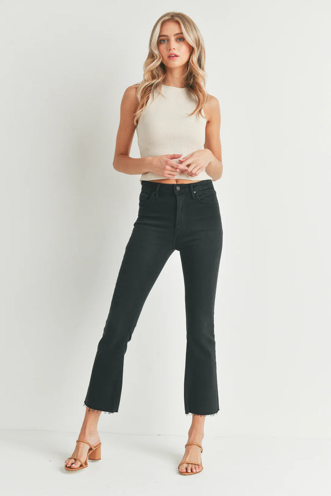 JBD TONAL CROP FITTED FLARE JEAN