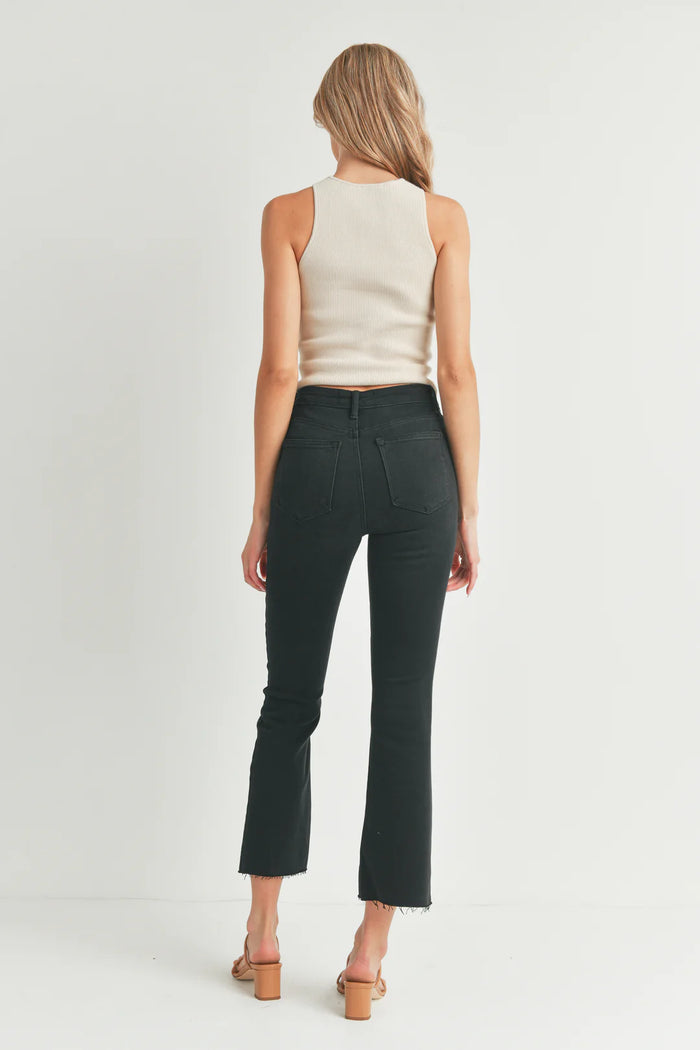 JBD TONAL CROP FITTED FLARE JEAN