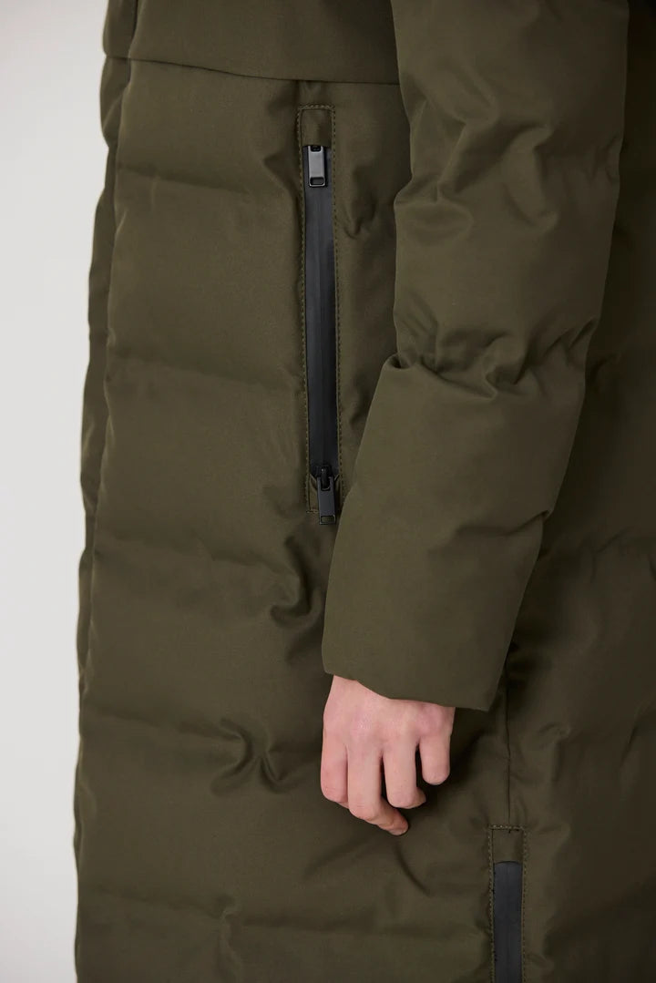 TANTA KHAKI SNESTORM QUILTED COAT